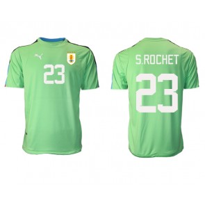 Uruguay Sergio Rochet #23 Keeper Hjemmedrakt VM 2022 Kortermet